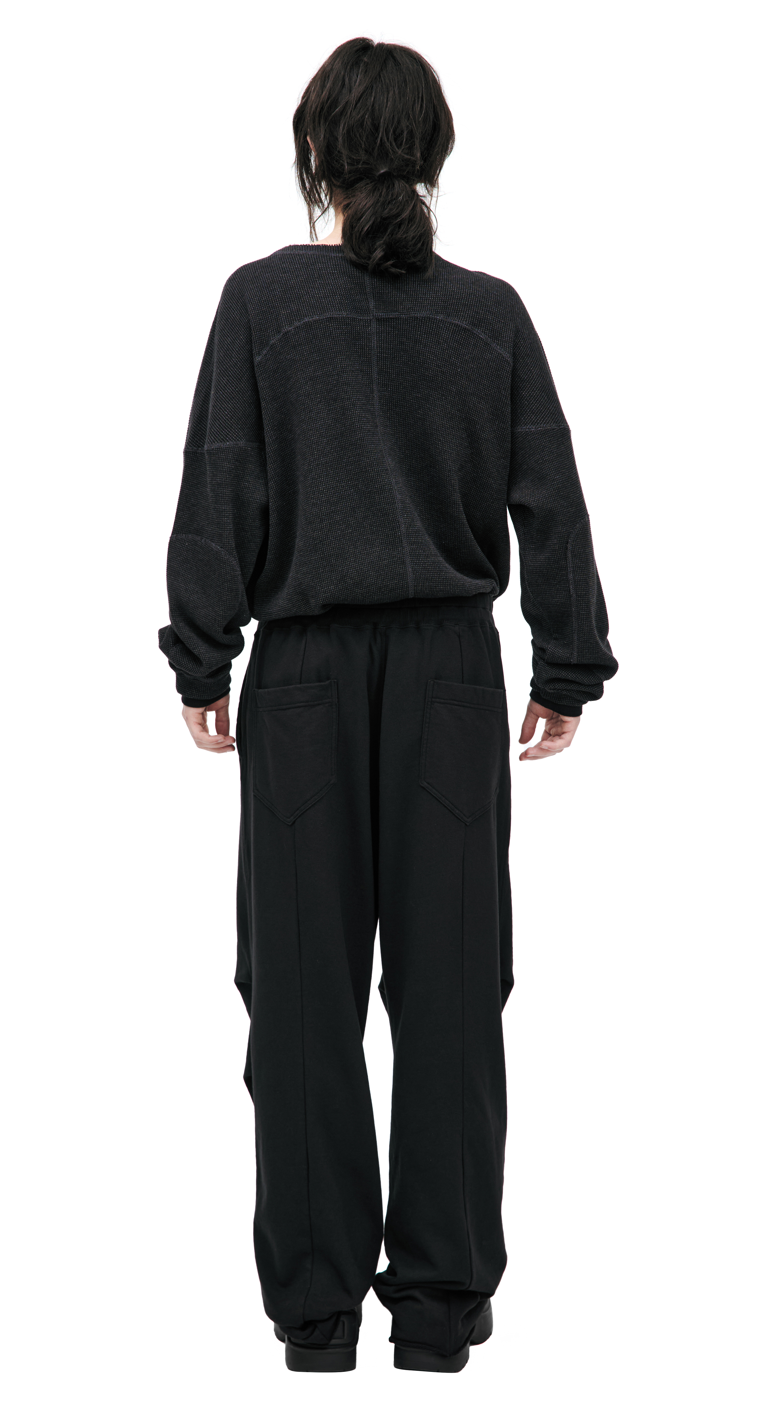 Buy The Viridi-Anne men black cotton trousers for $462 online on