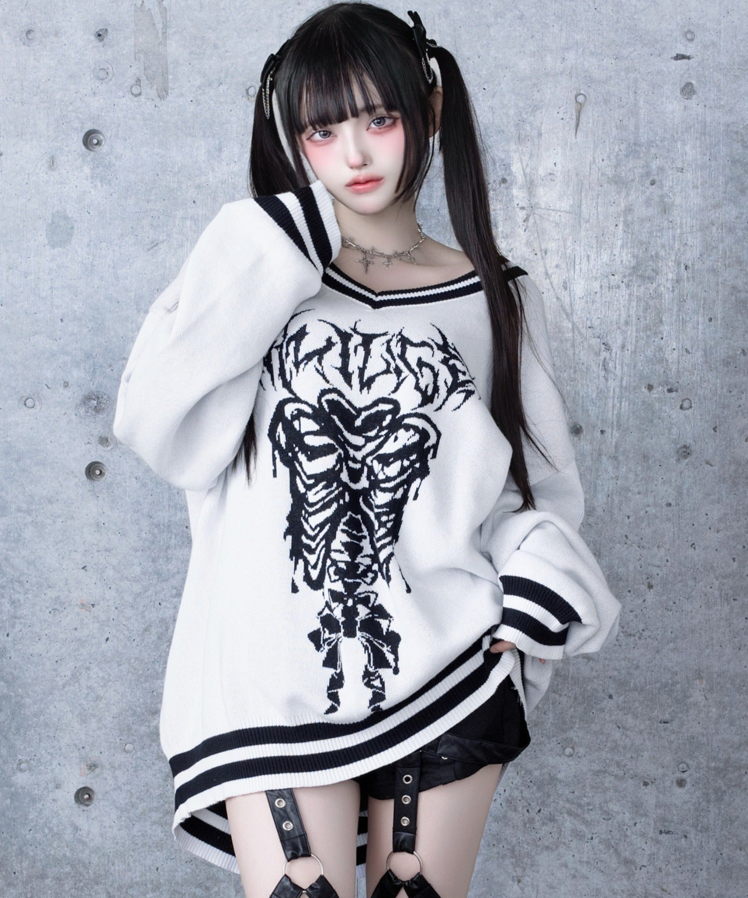 骨ロゴジャカードニット– A AM STUDIO