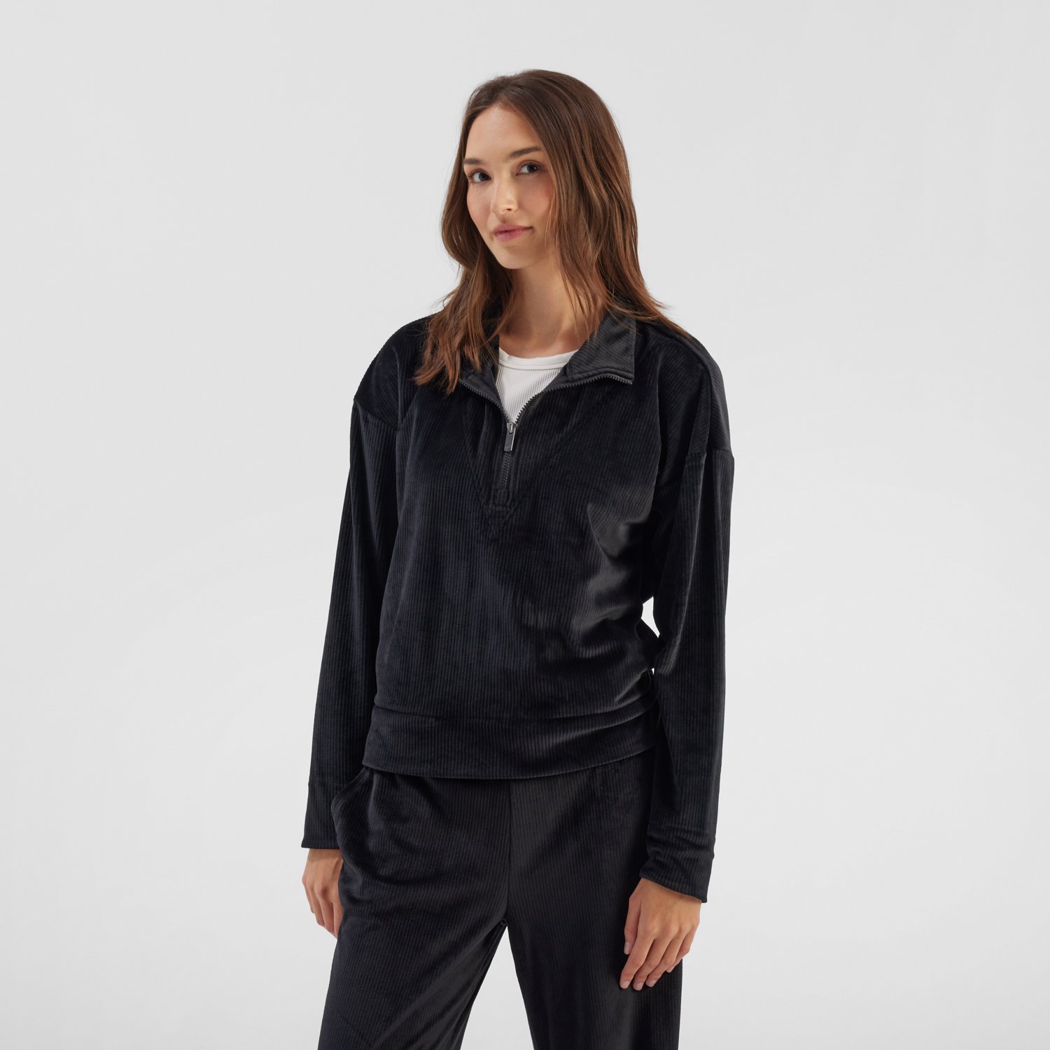 Freely Women's Terry Velour 1/4 Zip Pullover | Academy