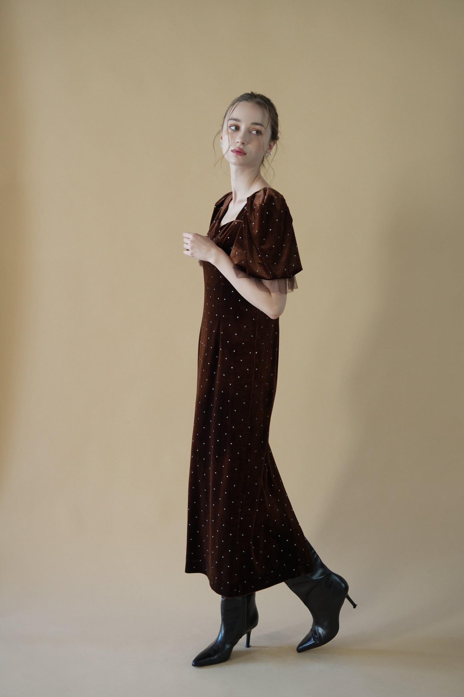 bijou dot velours dress – Acka online store