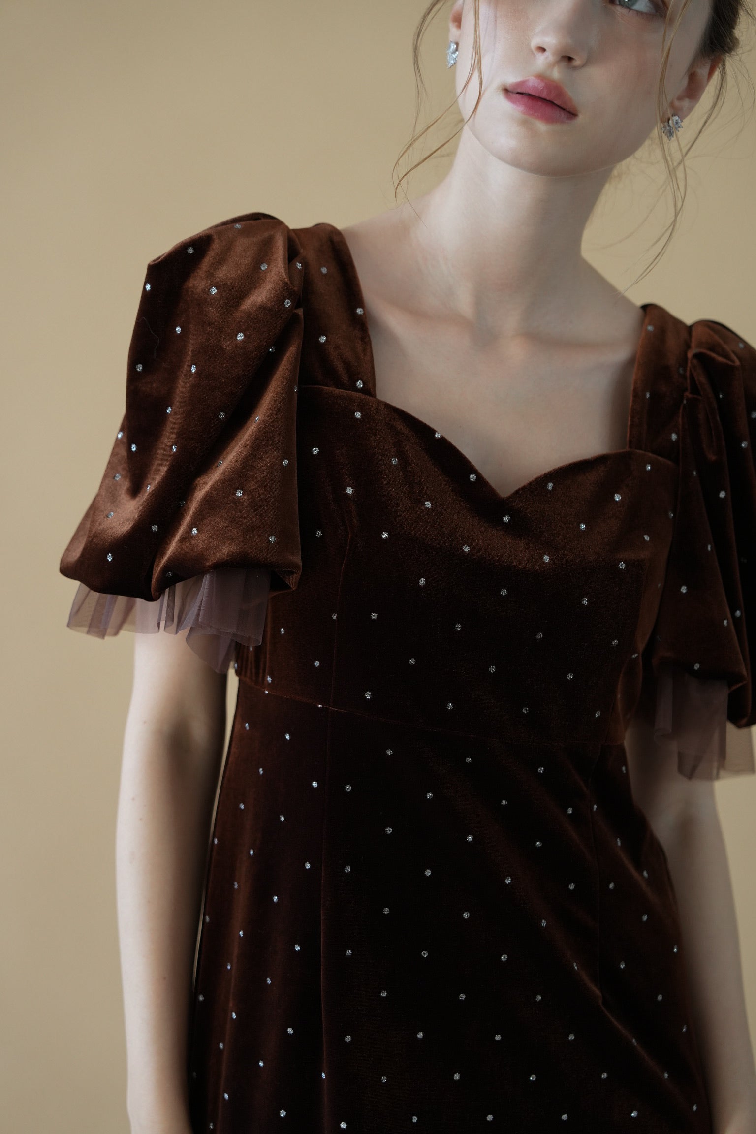 bijou dot velours dress – Acka online store