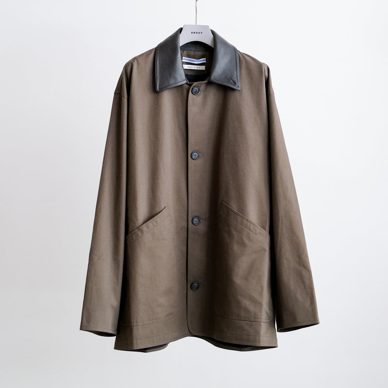 OVERSIZED BLOUSON WITH LEATHER PATCH – ABOUT