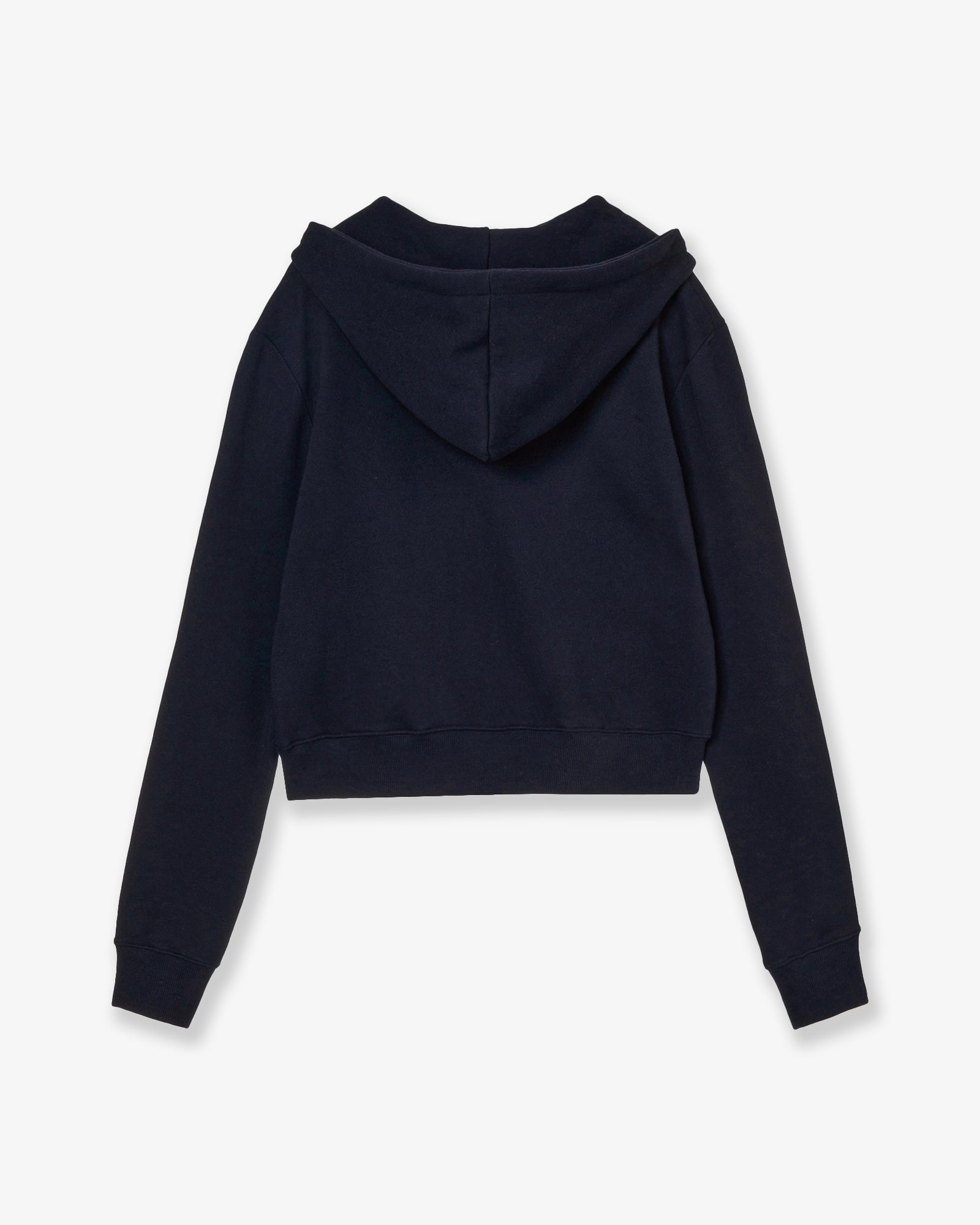 DOT SMALL LETTER CROP HOOD ZIP UP [NAVY] – aeae JAPAN