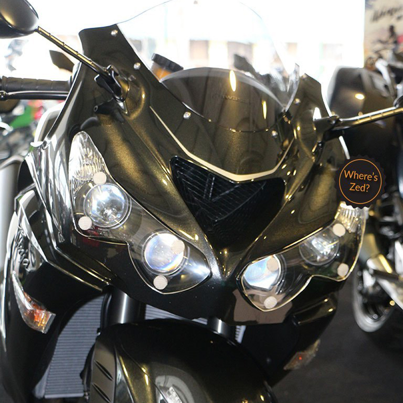 For Kawasaki Ninja ZX14R ZZR1400 Multi Color RGB LED Angel Eyes