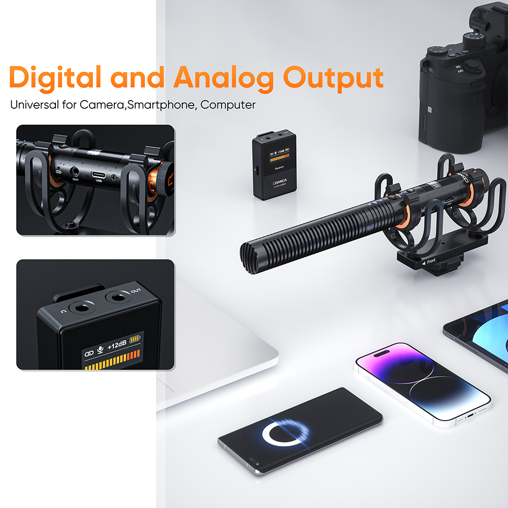 Comica VM30 2.4G ショットガンマイク スーパーカーディオイド