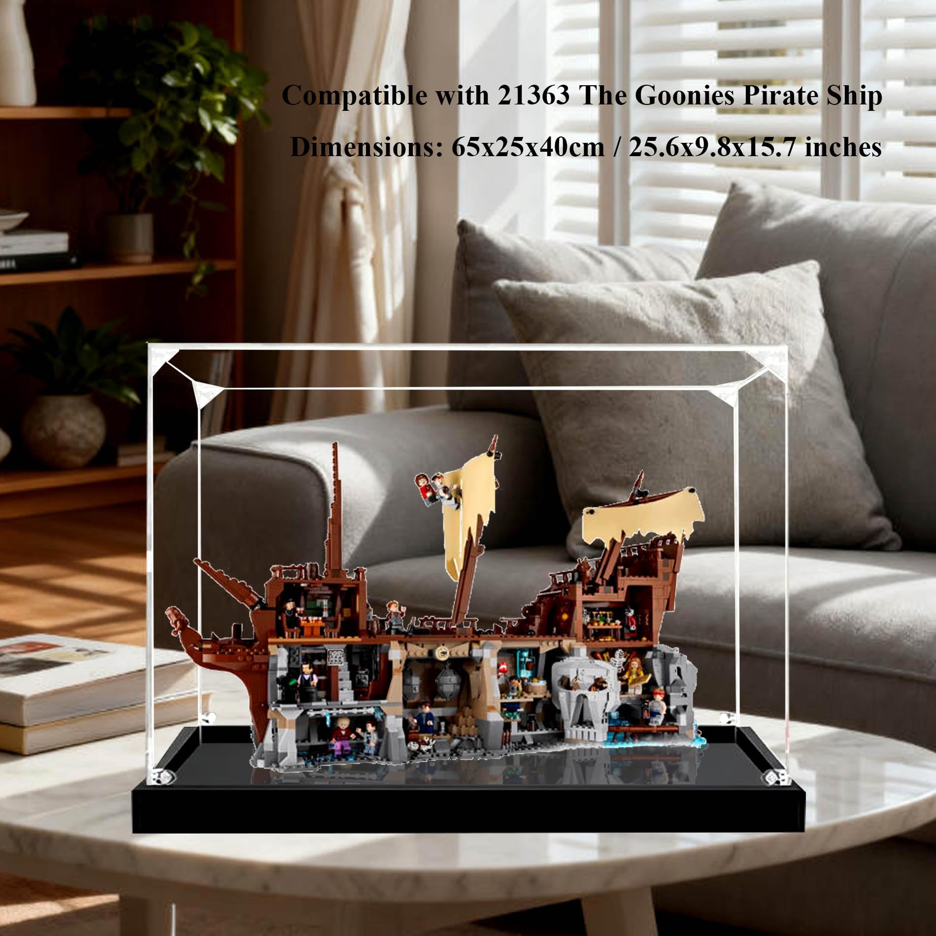 Acrylic Display Case for Lego 21363 The Goonies Pirate Ship Model