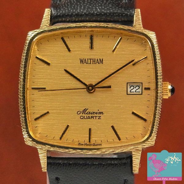 ウォルサム WALTHAM マキシム 20ミクロン金メッキケース サテン仕上げ