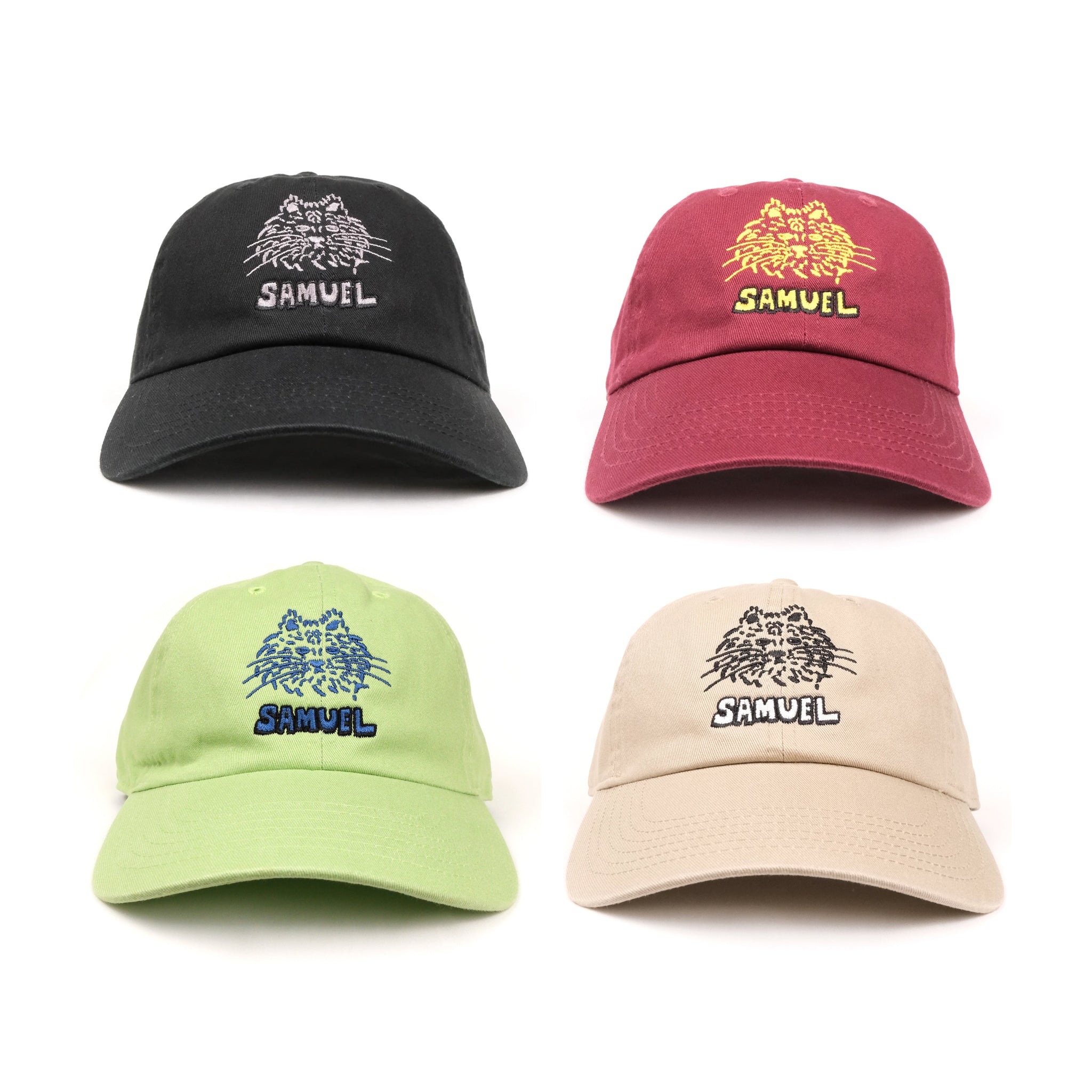 SAMUEL × SHIMAO MAHO CAT FACE CAP | Color:Black/Burgundy/Lime Green/Be