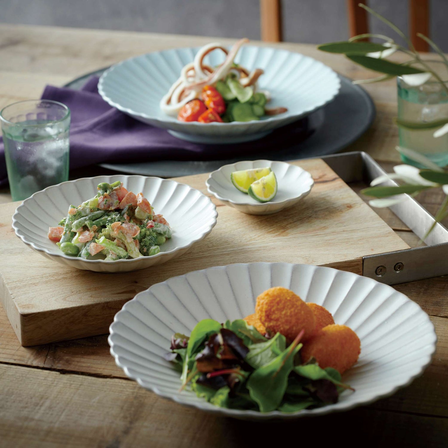 花 皿M 16cm | aito製作所 | 美濃焼・瀬戸焼を中心とした和食器専門店