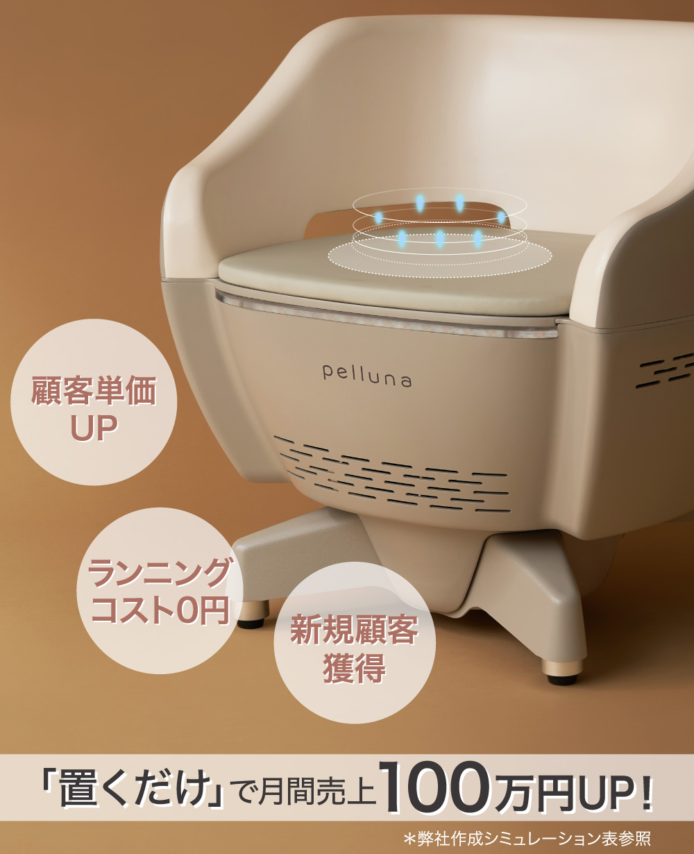 pelluna | 骨盤底筋トレーニングチェア | 電磁波パルス×EMS