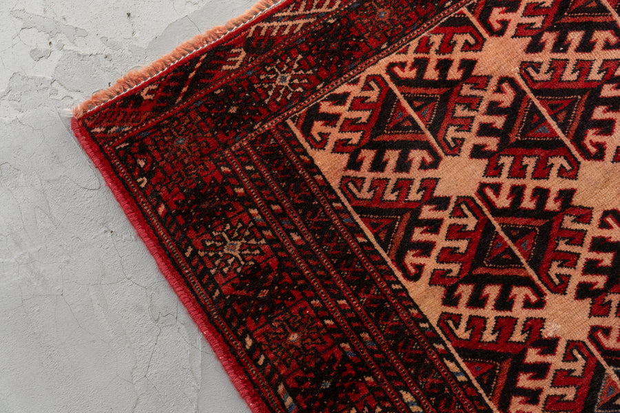 アフガニスタン産 1980年代 バルーチラグ】トライバルラグ