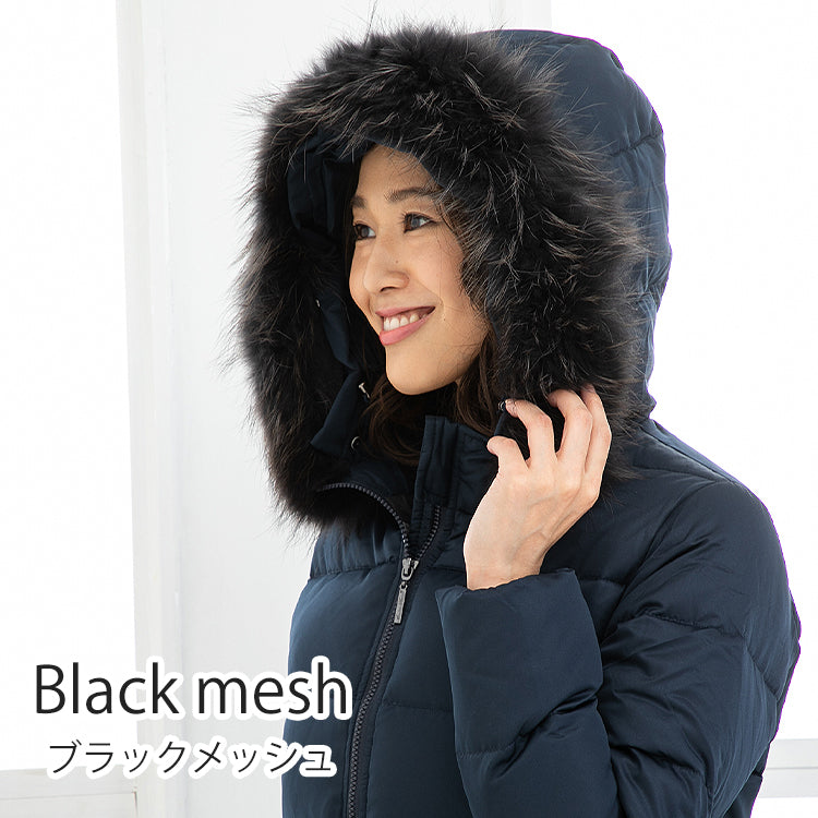 ラクーンファー ダウンフード ドットボタン仕様 582908,582919,582917