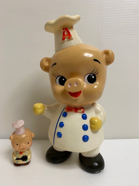 大型☆店頭用・カウンター用☆エースコック☆ブタさん☆ソフビ人形