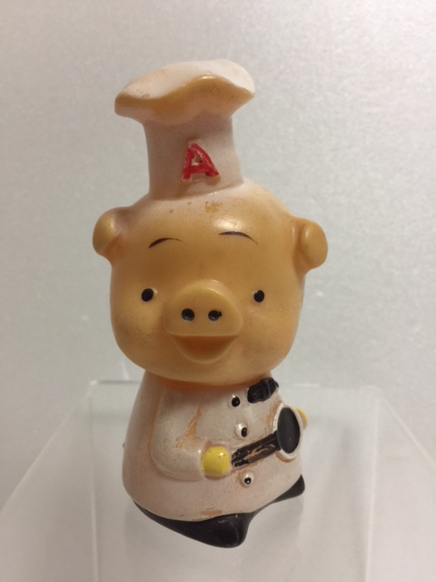 エースコック ブタさん ソフビ人形 10．5cm 当時物 企業物 非売品