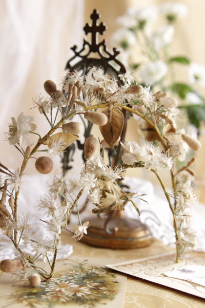 アンティークグローブドマリエ 小鳥 フランス アンティークストリュフ