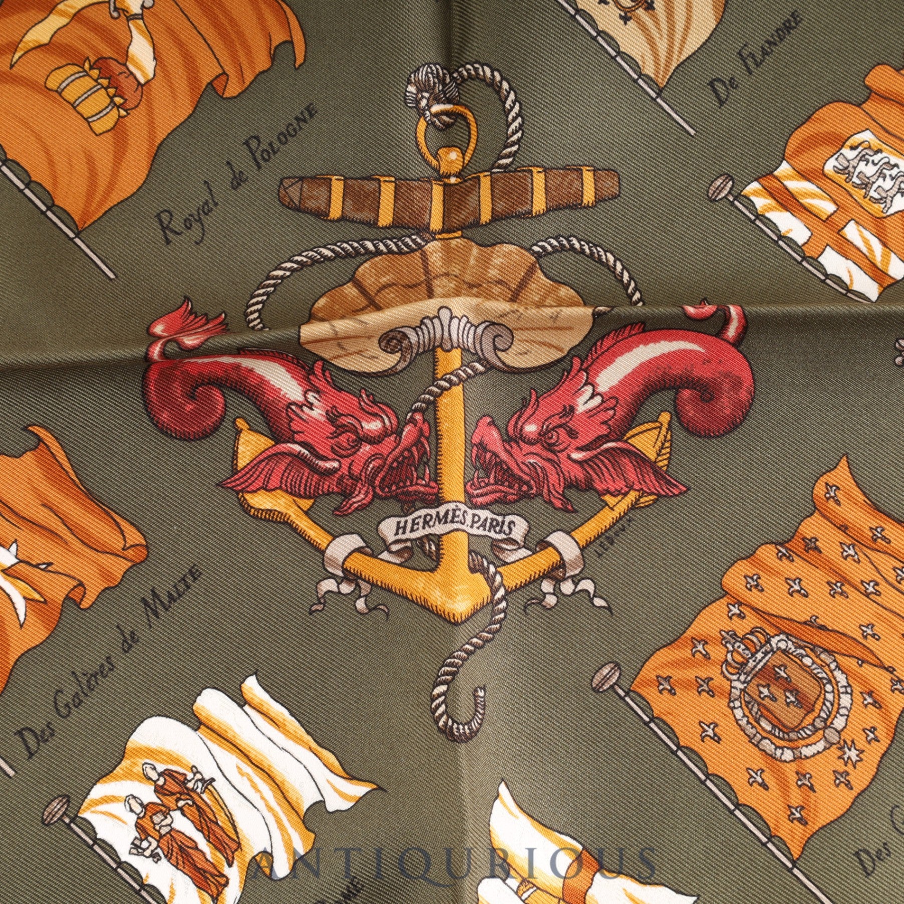 エルメス スカーフ カレ45 PAVOIS 船旗 SILK100% 箱 | 東京銀座の