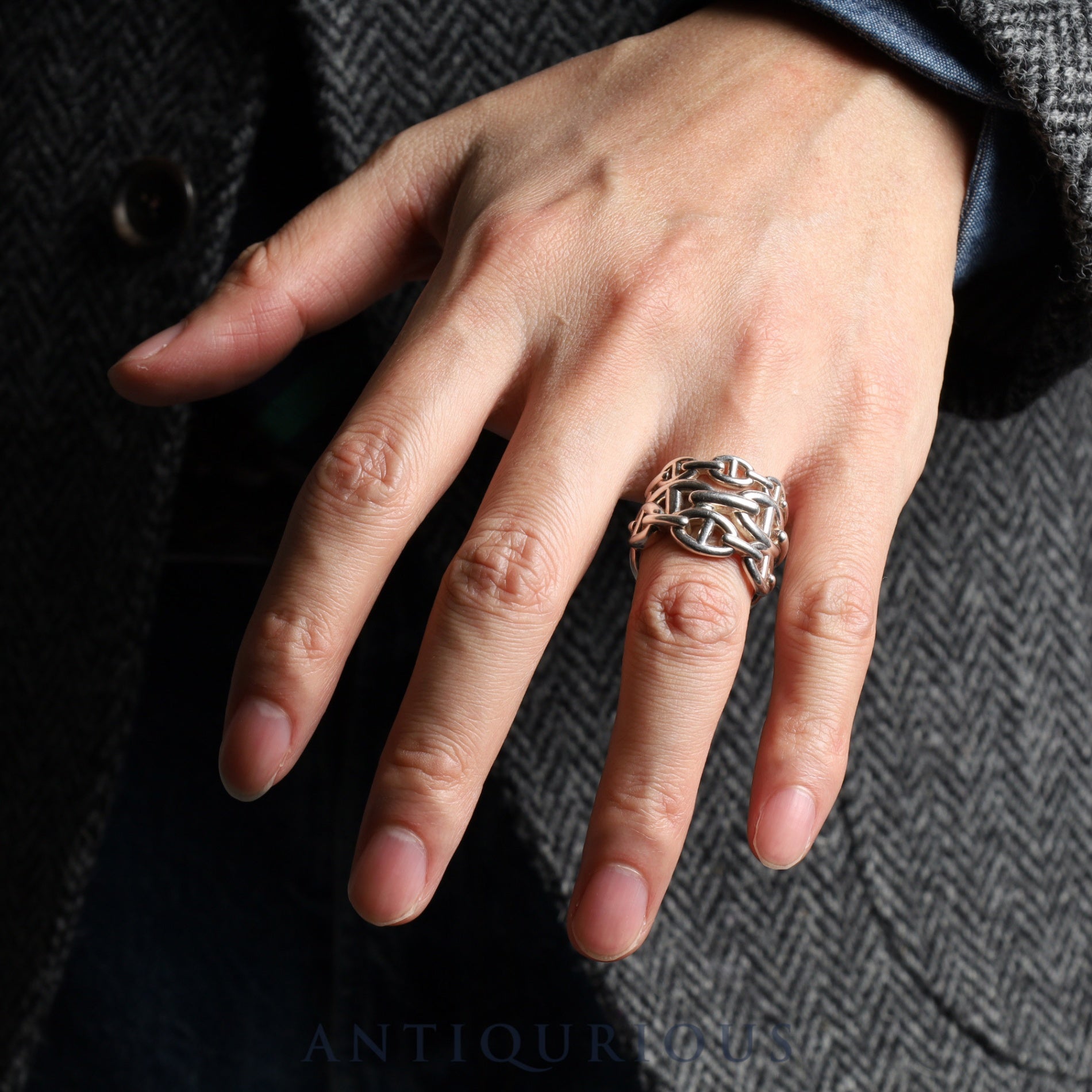 エルメス リング シェーヌダンクル アンシェネ GM スターリング