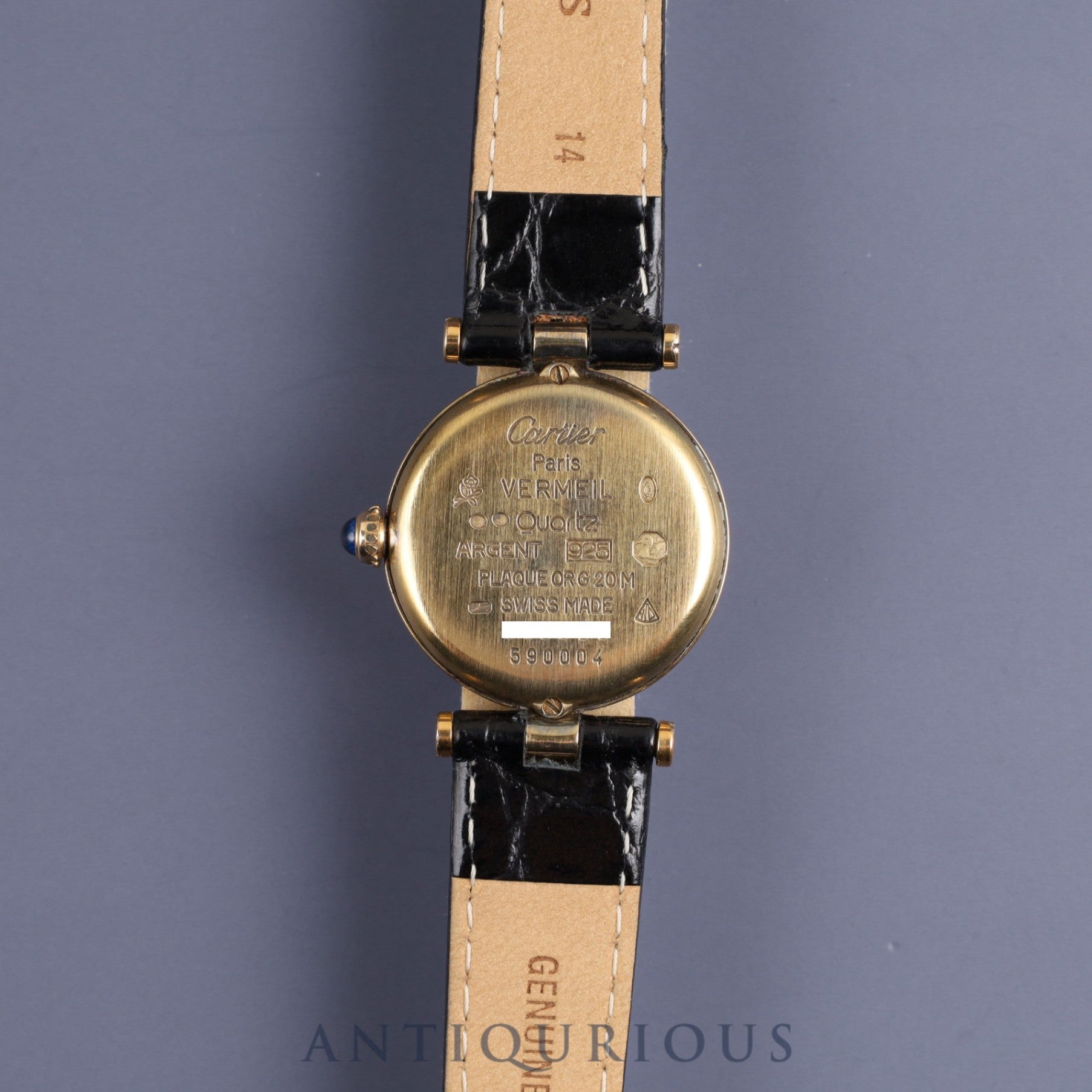 カルティエ マストVLC ヴァンドーム SM 590004 クォーツ SV925 革 純正