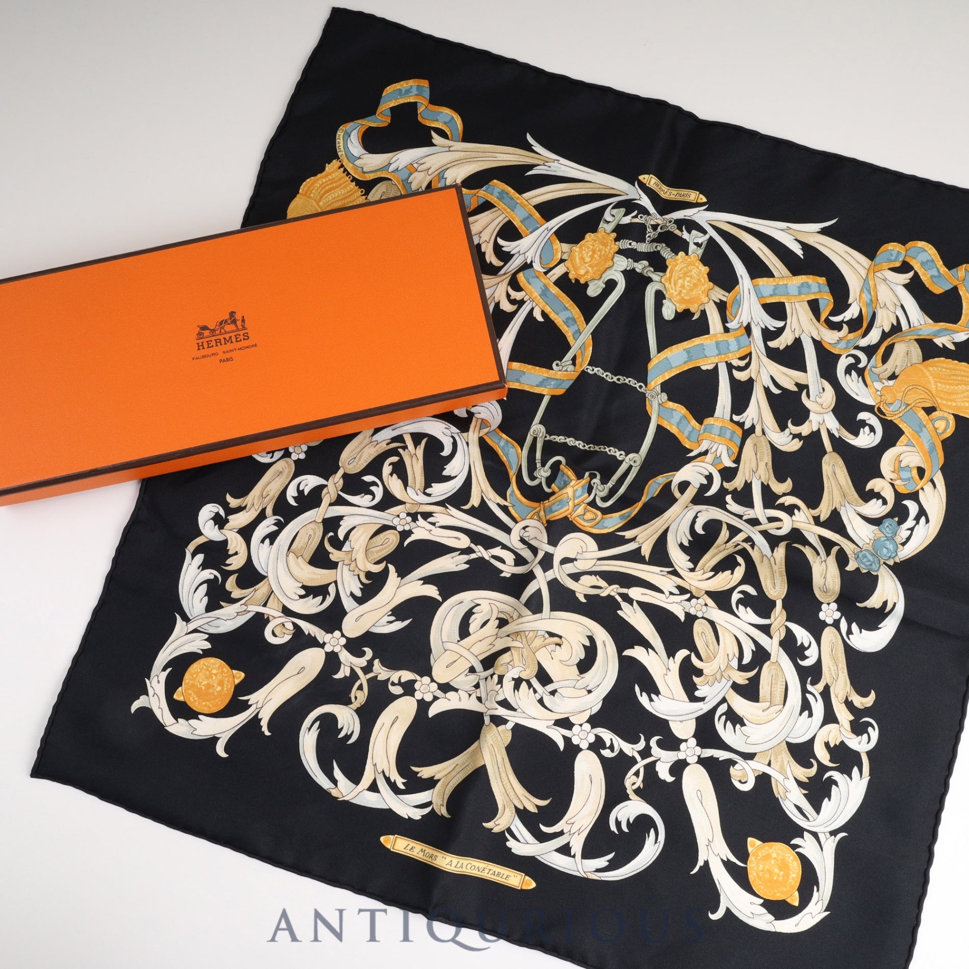 エルメス スカーフ カレ45 轡の気品 箱 カード SILK100% | 東京銀座の