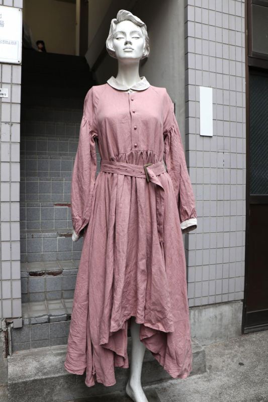 ha za ma ハザマ】経年真価のワンピース ピンク