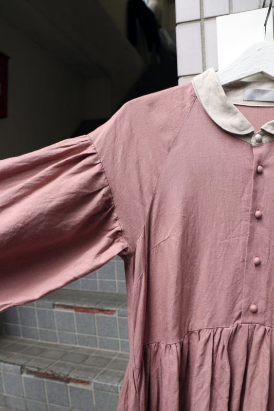 ha za ma ハザマ】経年真価のワンピース ピンク