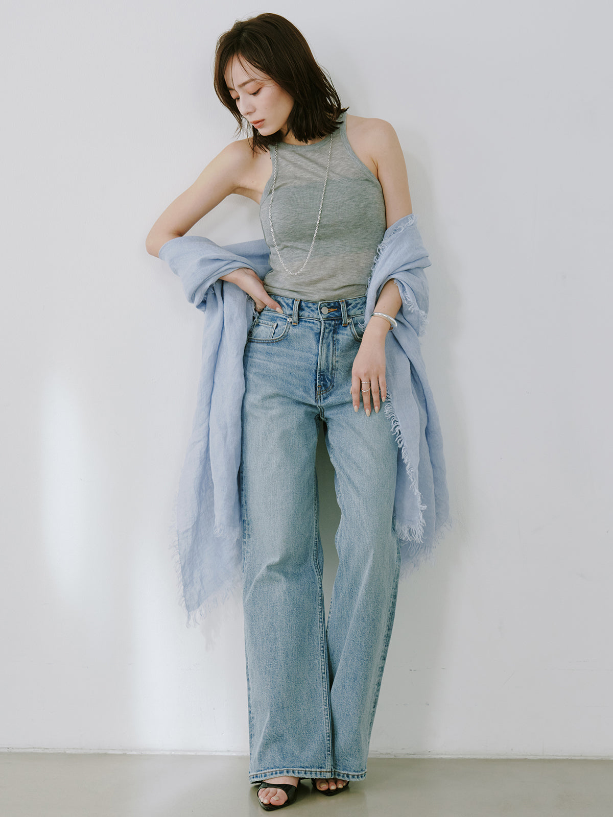 Wide leg denim
