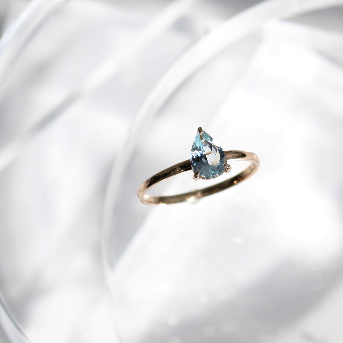 K10 アクアマリン ペアシェイプ リング – anybelle