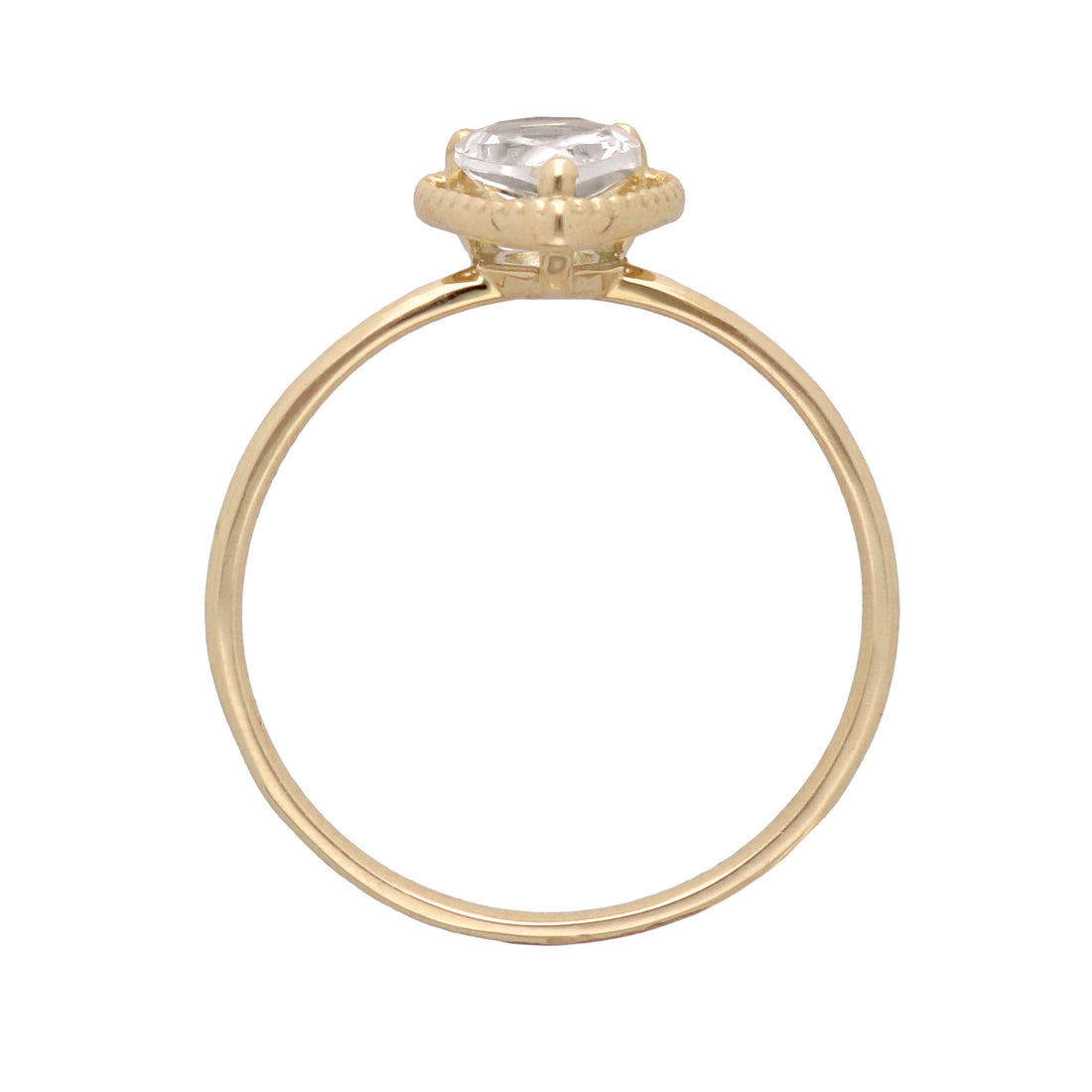 K10 ホワイトトパーズ ペアシェイプ ミル リング – anybelle