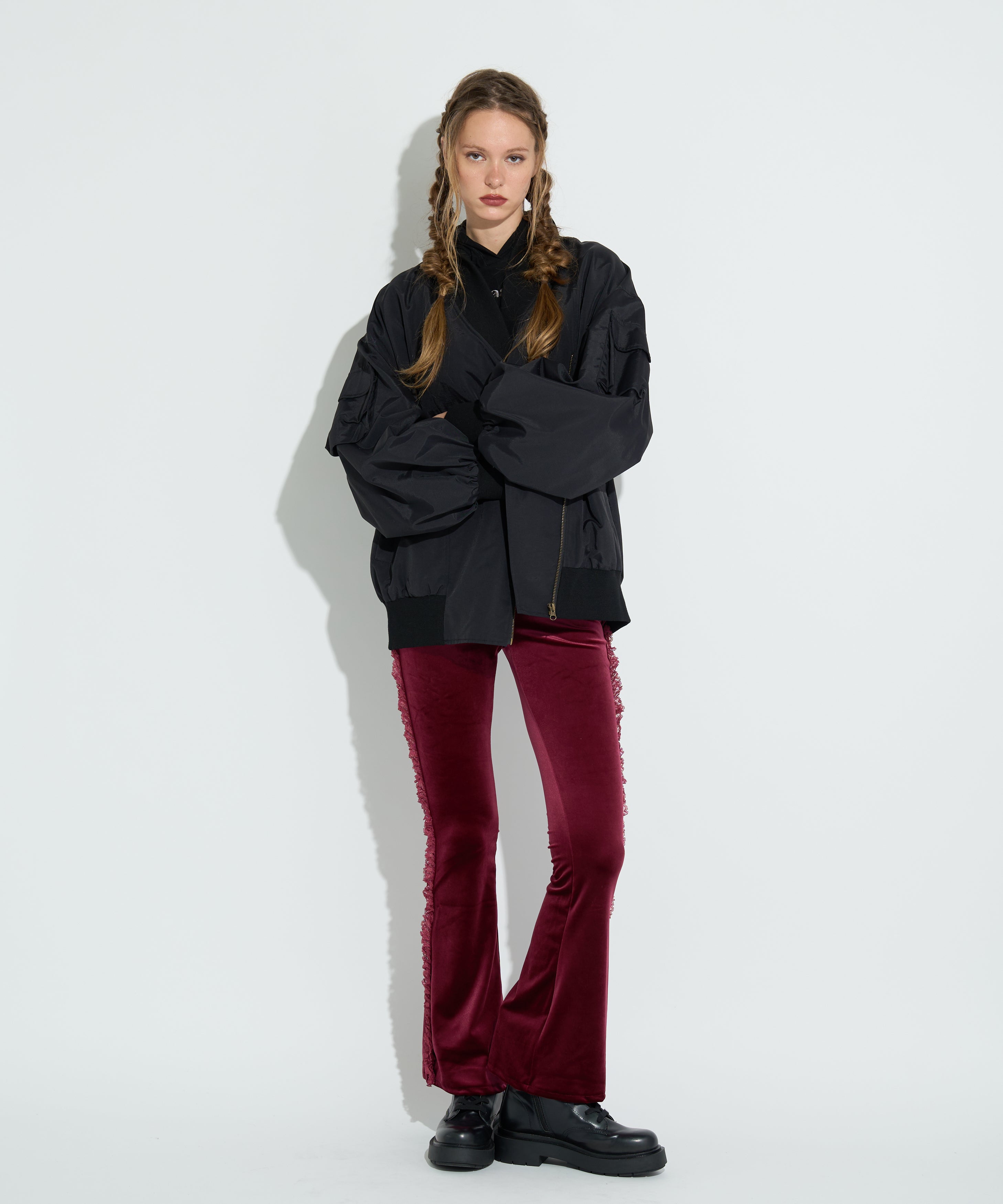 サイドフリルベロアパンツ – ANNA SUI NYC