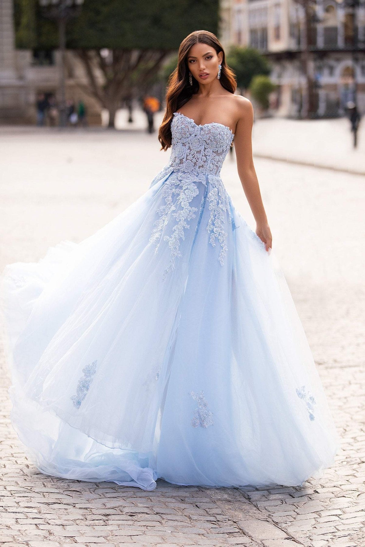 Estafania Strapless Beaded Tulle Gown | Afterpay | Klarna | Zip