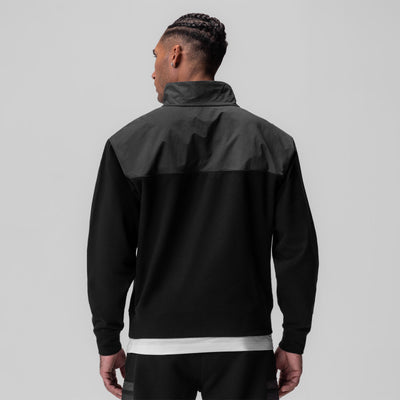 0903. Tech-Terry™ Paneled Quarter Zip - Black 