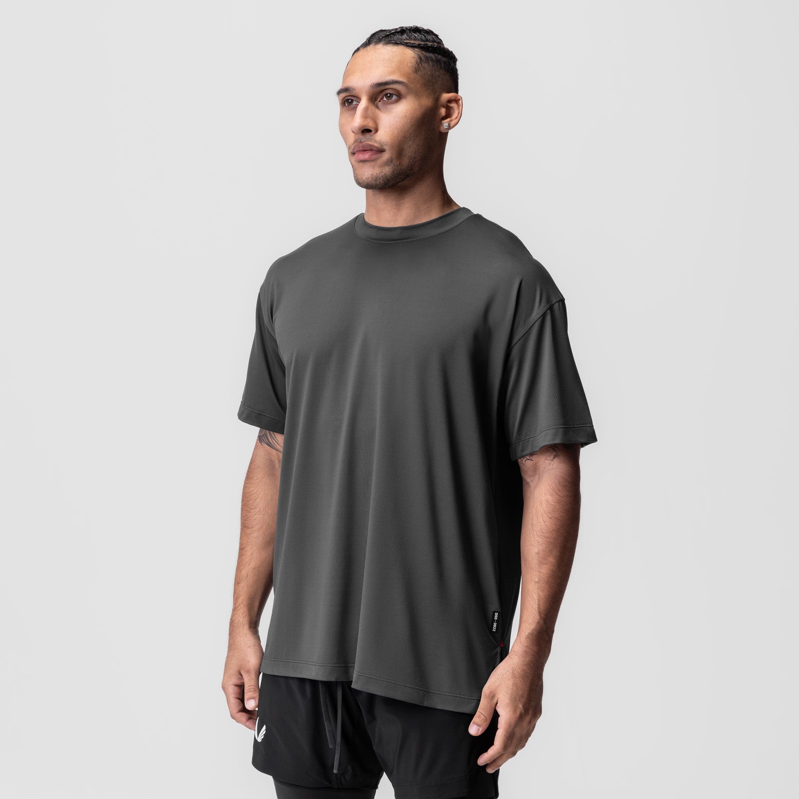 0822. AeroSilver® Oversized Tee - Space Grey – ASRV