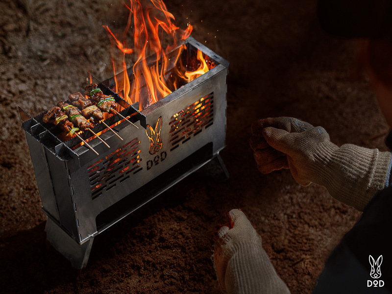 DOD、二次燃焼で高火力かつコンパクトな焚き火台「すけもえファイヤー