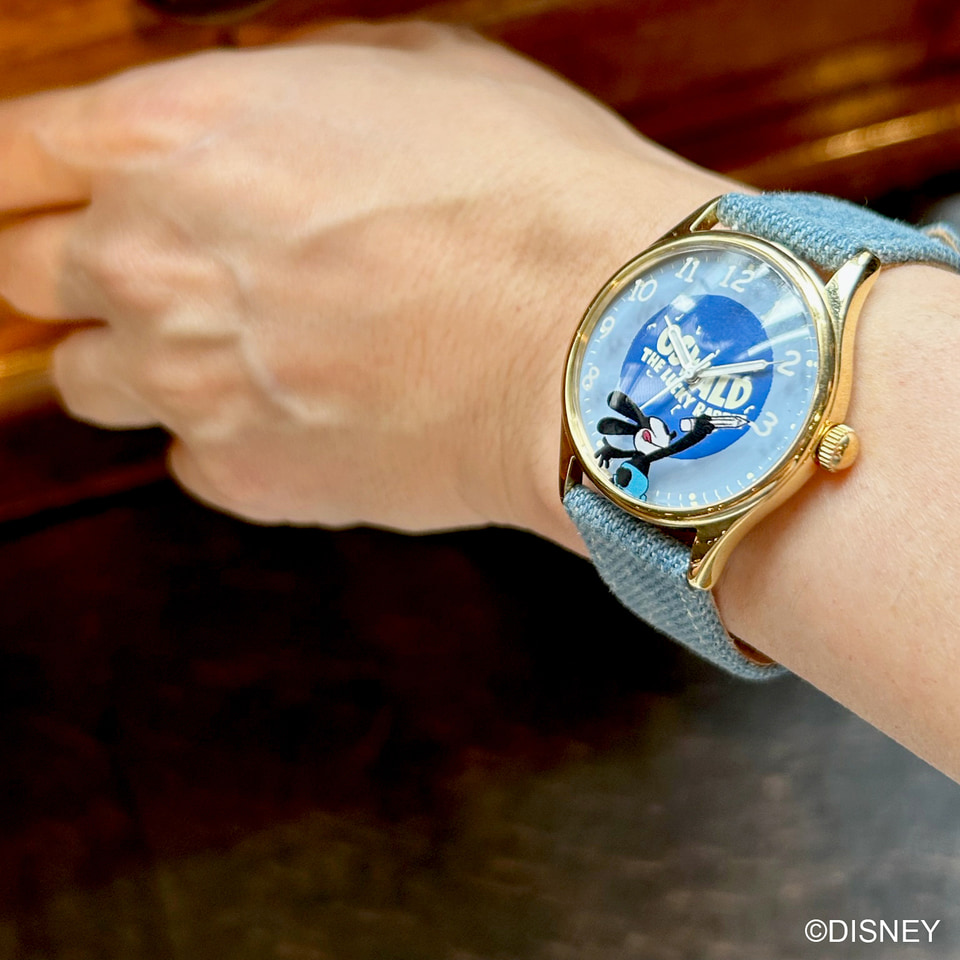 ディズニー・オズワルドのメンズウォッチ登場。デニムバンドが