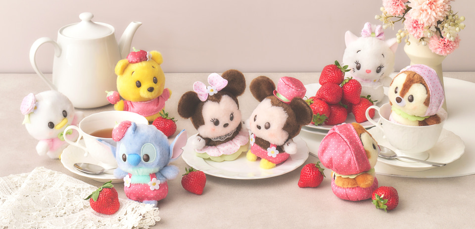 ディズニーストアのうるぽちゃちゃんに新作。ほんのりいちごカラーに