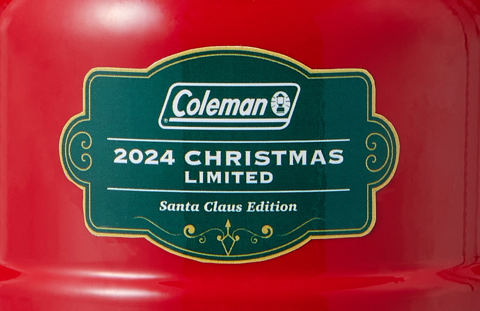 コールマン、ガソリンランタンのクリスマス限定モデル。点灯すると