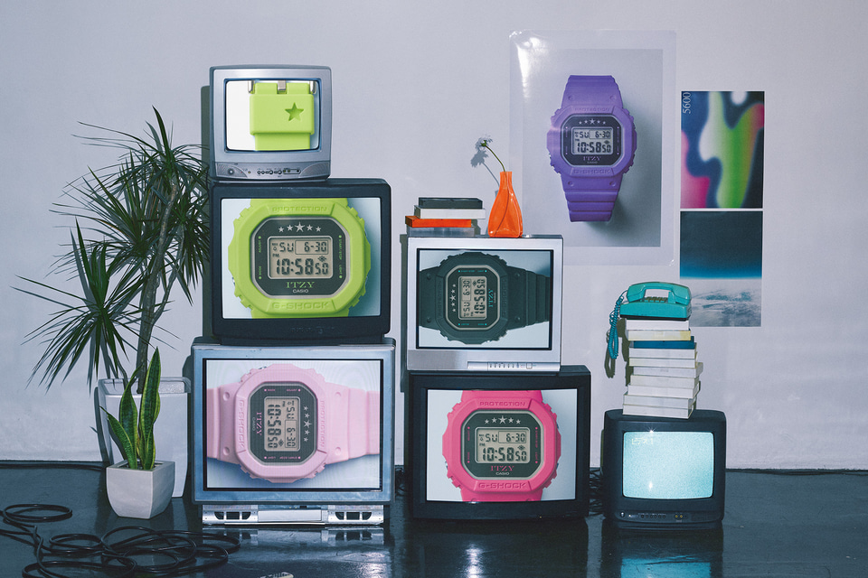 G-SHOCK×ITZY、全5色「GMD-S5610」コラボモデル。メンバー描き下ろし