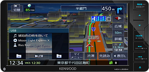 ケンウッド、定額制音楽配信アプリ「SMART USEN」に対応した新型“彩速