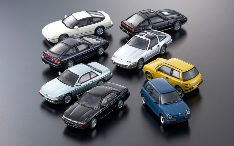 京商、「フェアレディZ」「Be-1」「180SX」「シルビア」が登場する