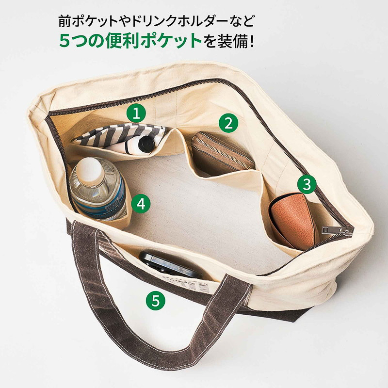 宝島社「MonoMax」11月号は紀ノ国屋のトートバッグ。肩掛け・5ポケット