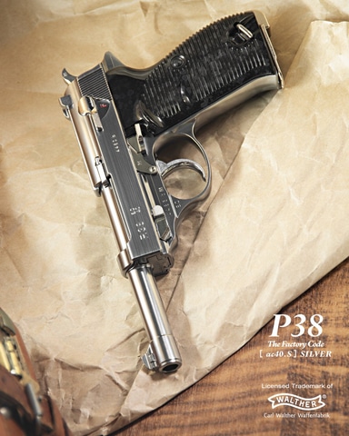 マルゼン、ガスブローバック・ハンドガン「ワルサーP38 シルバー」再販