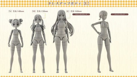 創彩少女庭園」シリーズより「ドレスアップボディ【L】」の原型が公開