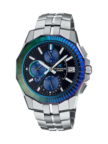 カシオ OCEANUS新作、江戸切子＋グラデーション蒸着 - Impress Watch