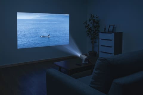 ニトリ、9,990円のプロジェクター 大画面120インチで天井に表示も