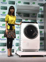 パナソニック、汚れ度合いを検知して省エネ・節水するななめドラム洗濯