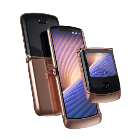 プラススタイル、「motorola razr 5G」の限定カラー「Blush Gold」を