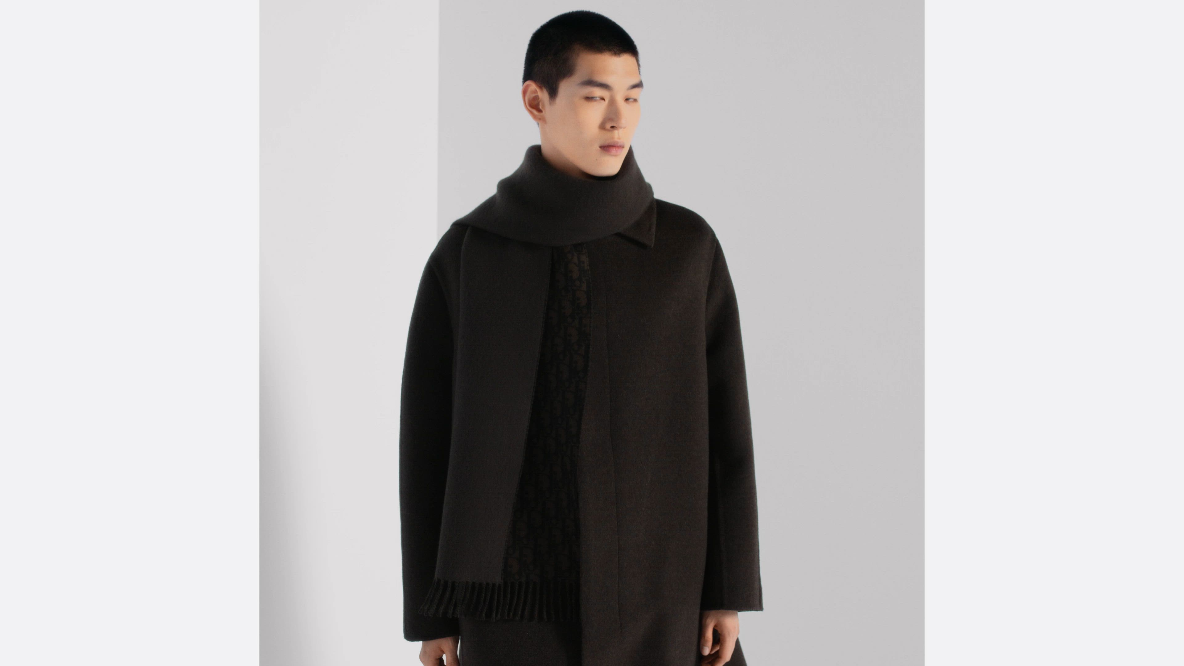 DIOR | ダブルフェース マフラー ディオール オブリーク ウール & カシミヤ