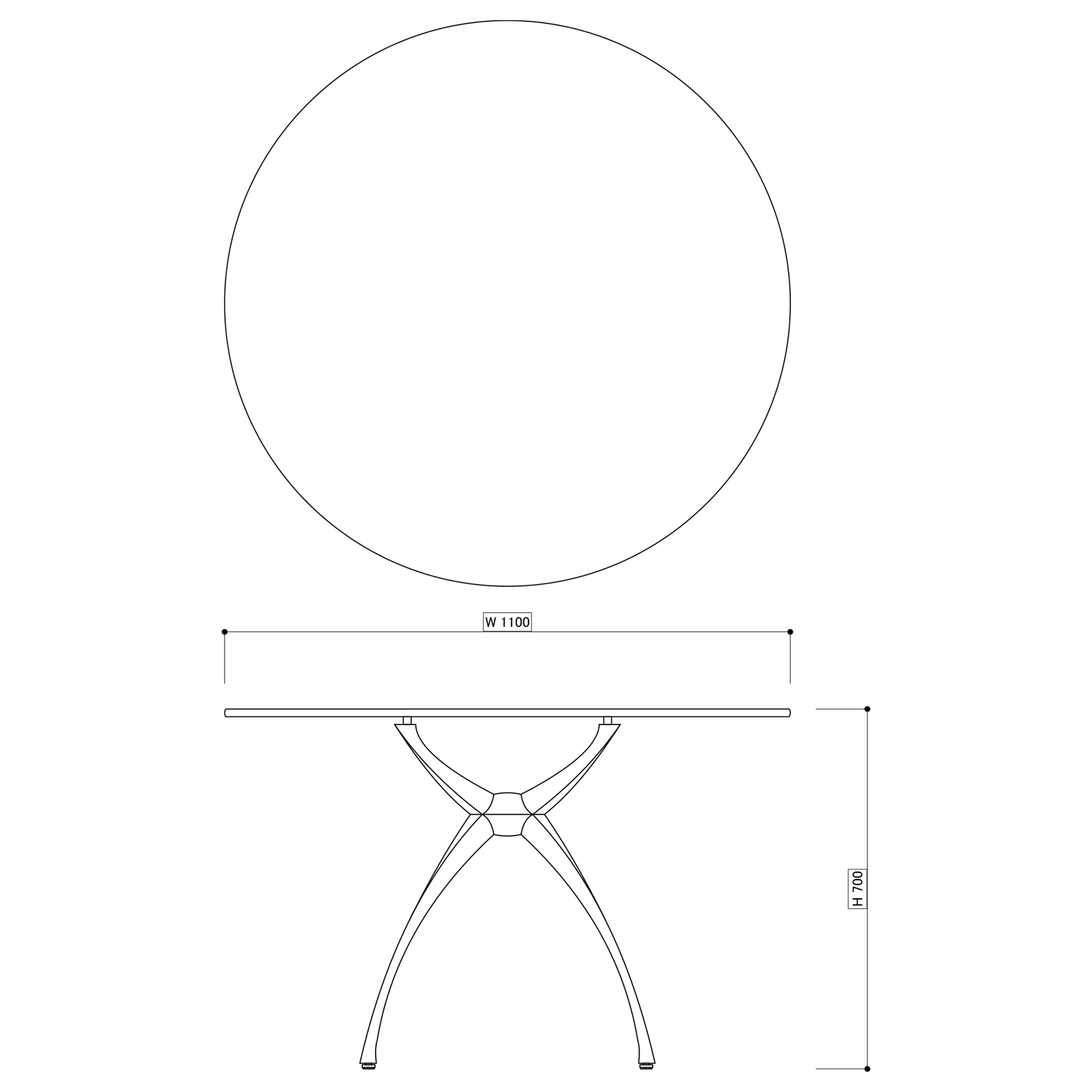 ADAL(アダル)公式オンラインショップ / ○リンクガラステーブル φ1100