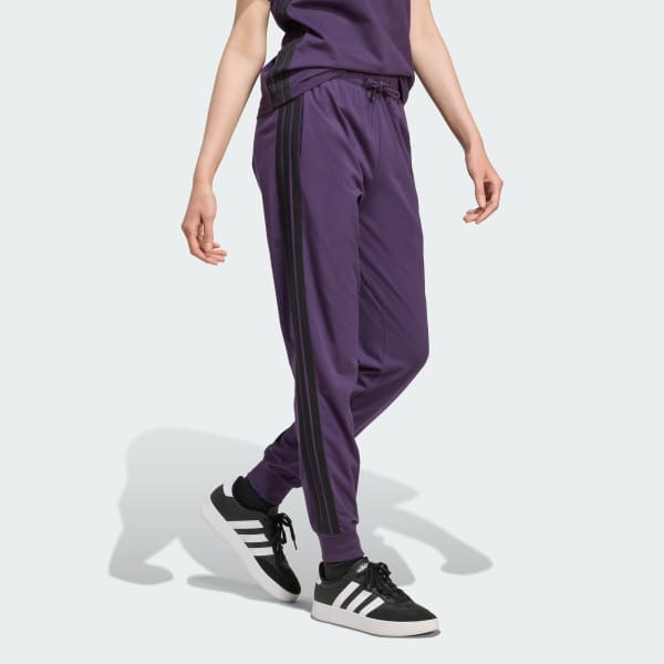 adidas Essentials 3-Stripes Jogger Pants - Purple | adidas Türkiye