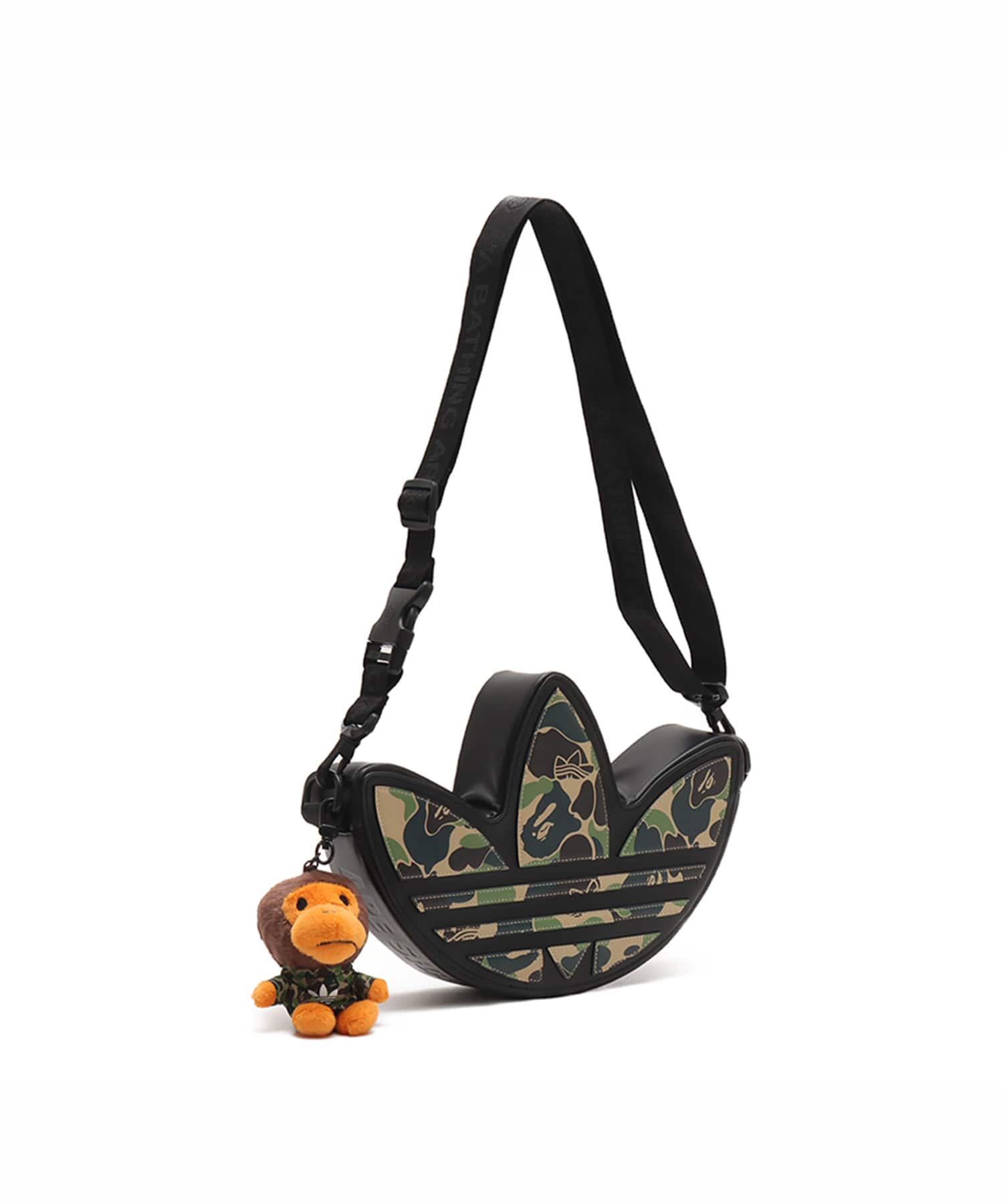 adidas TREFOIL SHOULDER BAG BAPE ブラック（アディダス トレフォイル